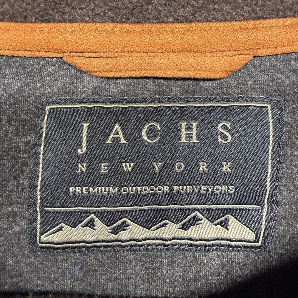 Jachs NY Mens Brown Textured Fleece Wool Blend Crewneck Sweatshirt Pullover Med - Picture 8 of 9